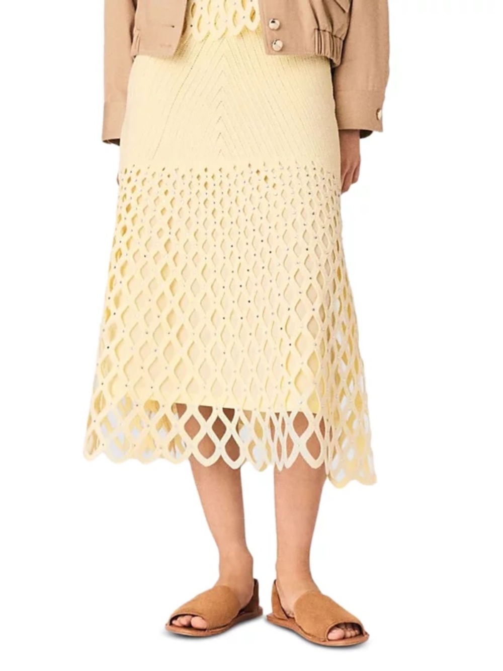 Russelyna Crochet Midi Skirt